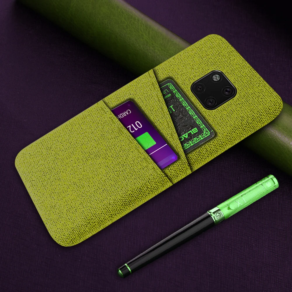 Funda de tarjeta para Huawei Mate 20 Pro, Funda de tela de lujo con doble tarjeta para teléfono Huawei Mate20 Pro 20X20X, Funda para teléfono Coque
