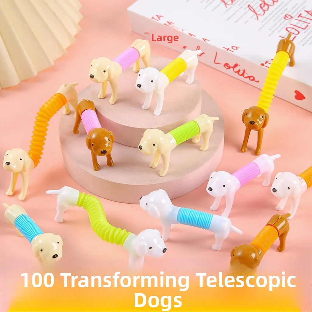 

Creative Cartoon Dog Toy Gift for Children's Day Christmas Back-to-School Birthday Party Plastic Transformable Stret...