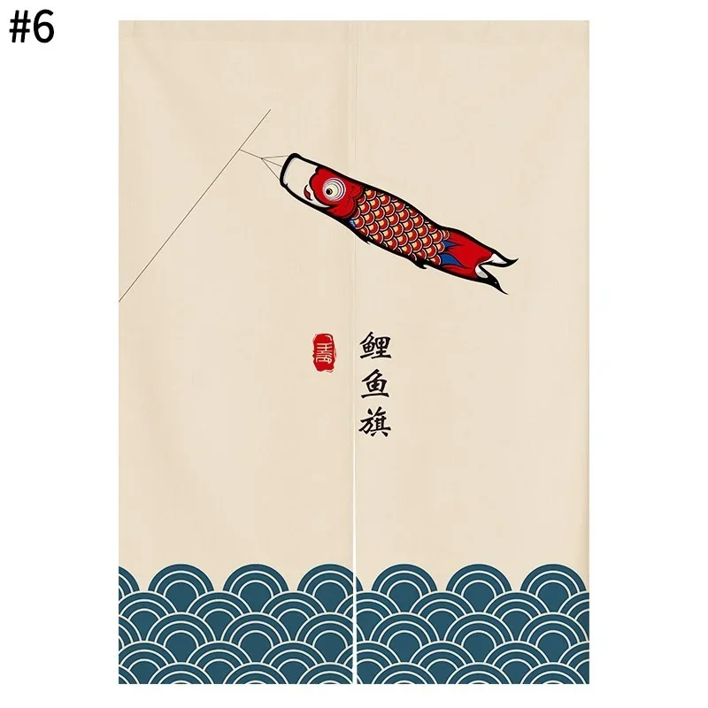 Japanese Doorway Curtain for Kitchen Izakaya Cafe Home Decor Fengshui Half Hanging Curtain Lucky Cat Colorful Door Curtain Noren