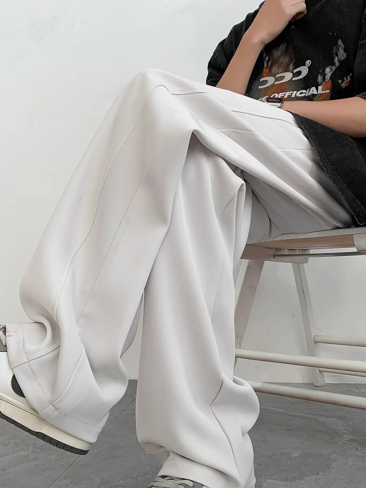 

Loose Straight Leg Men's Casual Pants Spring 2025 New Sle American Retro High Waist Wide Leg Pants Breathable Thin Material