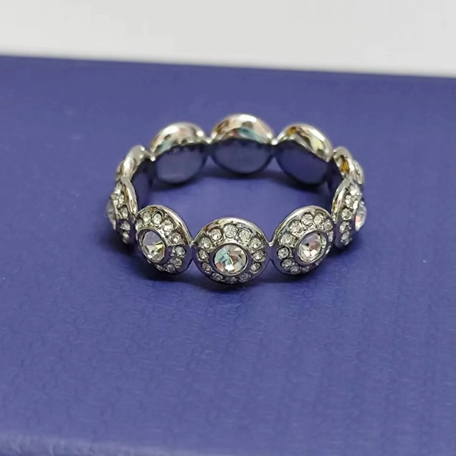 2025 Nieuwe Originele Ronde Waterdruppel Kristal Hoge Sieraden Set Mode Dazzling Dames Armband Oorbel Ketting Ring Huwelijkscadeau