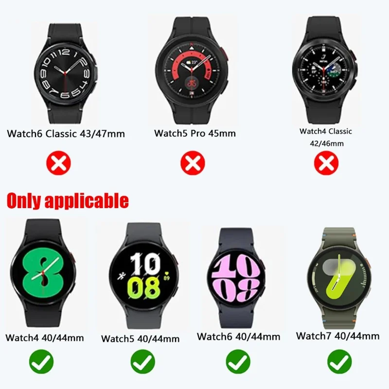 Protector Case For Samsung Galaxy Watch 8 7 6 5 4 40mm 44mm Soft TPU Screen Protector All Coverage Protective Cover Accessories