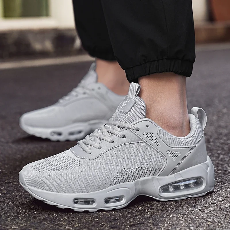 

New Fashion Casual Men's Large-sized Lace-up Wear-resistant Woven Mesh Lightweight and Comfortable Outdoor Running Shoes