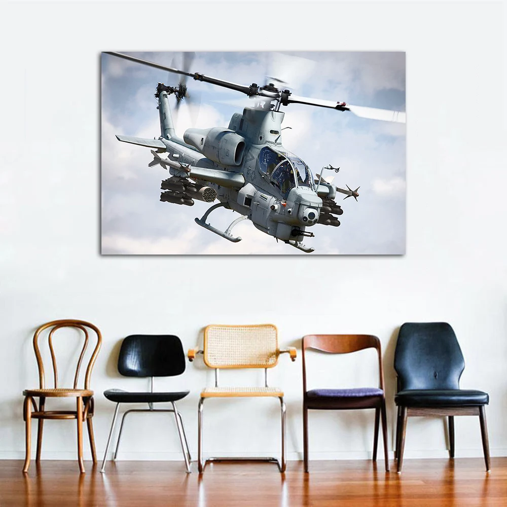 Bell AH-1Z Viper Attack Helicopter Posters & Prints Modern Decoration Wall Art Canvas Paintings Home Living Room Decor