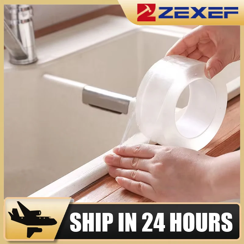 3M Kitchen Waterproof Tape Self-adhesive Sink Pool Beautiful Seam Paste Mildew Antifouling Transparent Acrylic Nano Tape