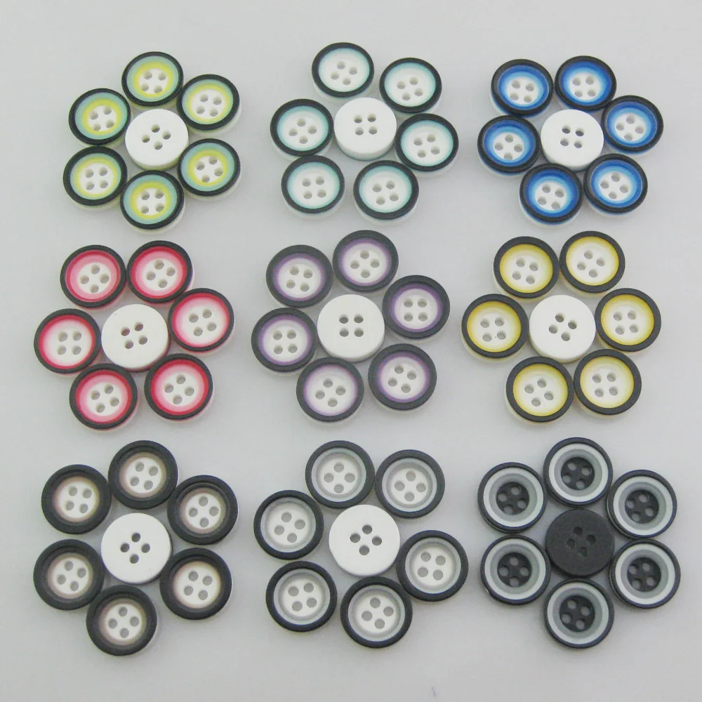 NBNNLW 4 Holes Shirt Buttons 50Pcs 1/2\