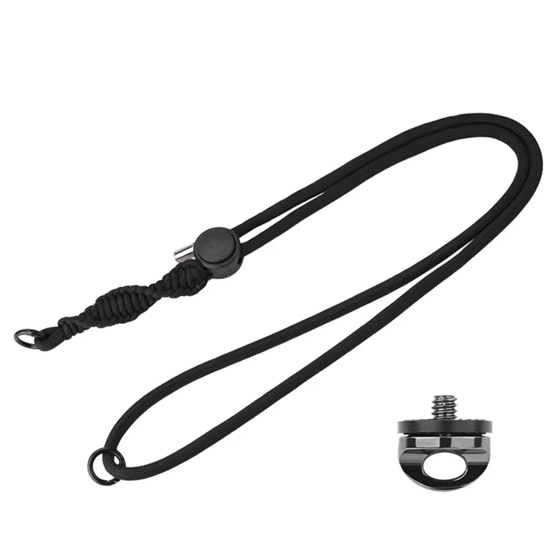 ABDE-Camera Lanyard Neck Strap Adjustable With 1/4In Screw Anti-Lost Security Rope For Pocket 3 X3 X4 Gopro A