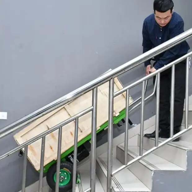 Mobile Tool Stair Climbing Cart Electric Stair Climber Hand Truck with battery 400KG Tracked Transporter Climb Cart Trolley