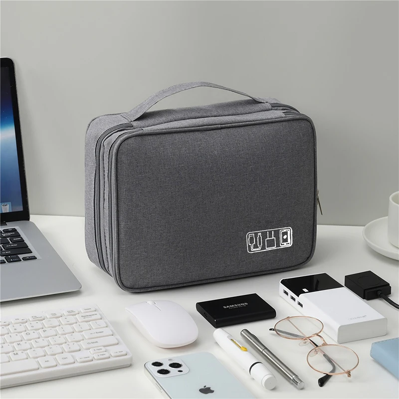 Cable Storage Bag Waterproof Digital Electronic Organizer Portable USB Data Line Charger Plug Storage Bag Travel Cable Organizer