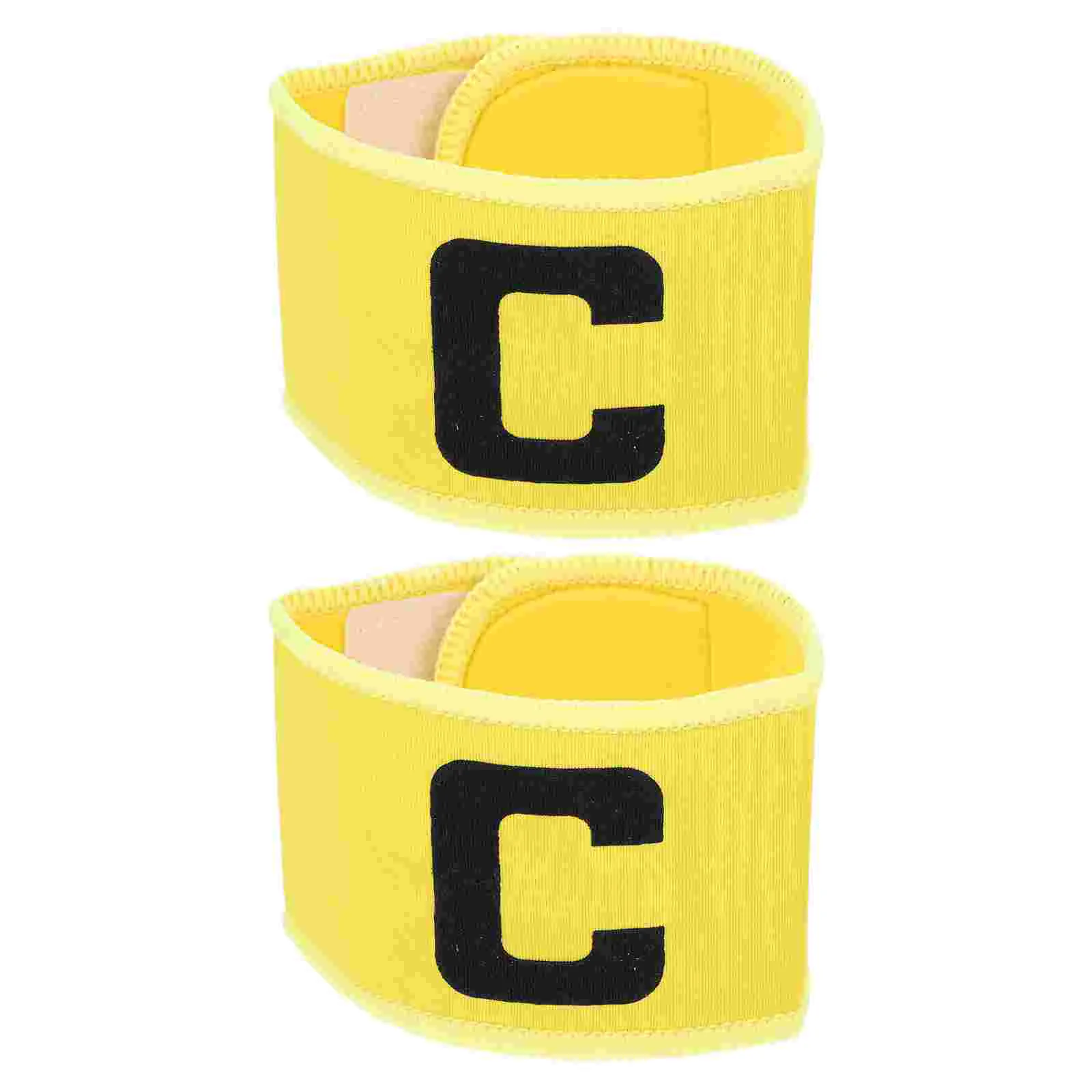 2 Pcs Long Sleeve Captain Armband Football Elastic Armbands Player Professional Soccer