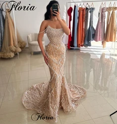 New Elegant Champagne Cocktail Dresses With Pearls Strapless Sexy Prom Dresses Celebrity Dresses For Women Vestidos De Cóctel