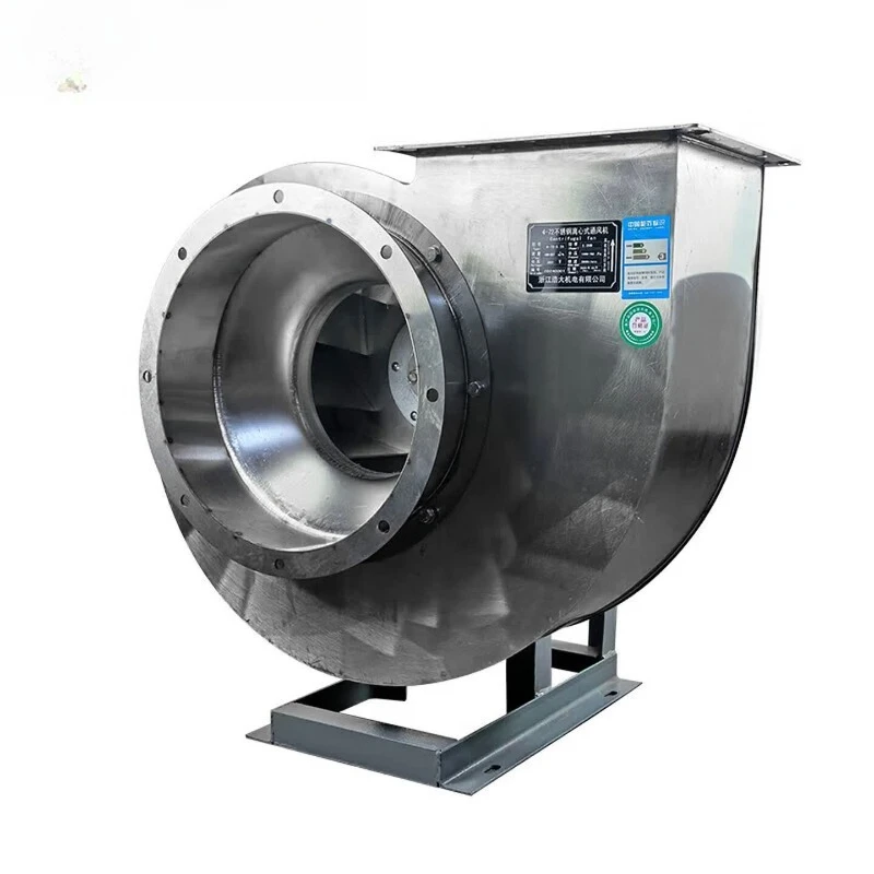 4-72 stainless steel centrifugal variable frequency fan, high temperature resistance, ventilation and exhaust industrial