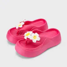 

Stylish Flip Flops for Women Summer Wedges Fashion 6cm Thick Platform Casual Beach Slides Flat Sandals Clip Toe Slippers Pink