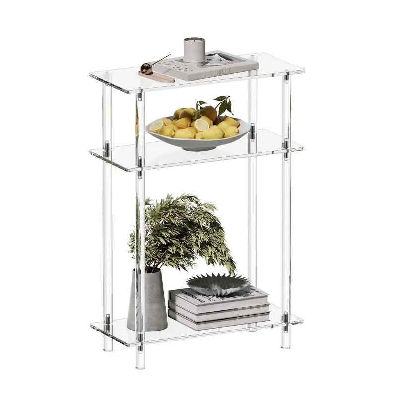 

transparent three-layer floor, rectangular table, living room minimalist bedroom, Nordic Internet celebrity side table