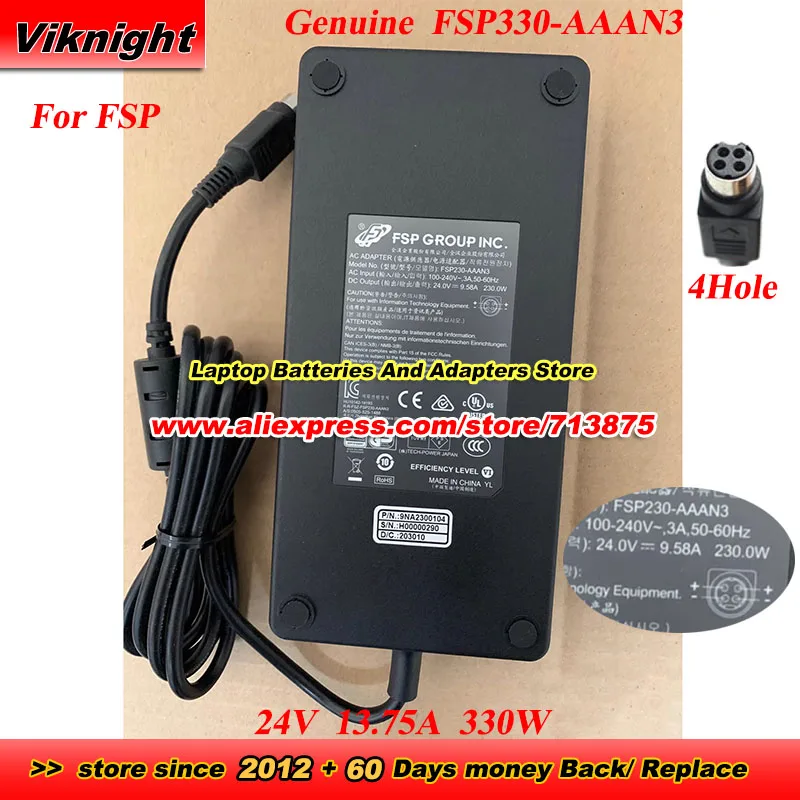 

Genuine FSP FSP330-AAAN3 24V 13.75A 330W AC Adapter 9NA3300201 with 4Hole Power Adapter