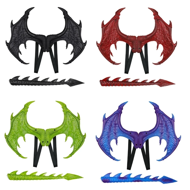 

Dragon Wings Halloween Dinosaur Tail for Kid Boys Girls Kindergarten Performance-Costumes Prop Dragon Costume Set