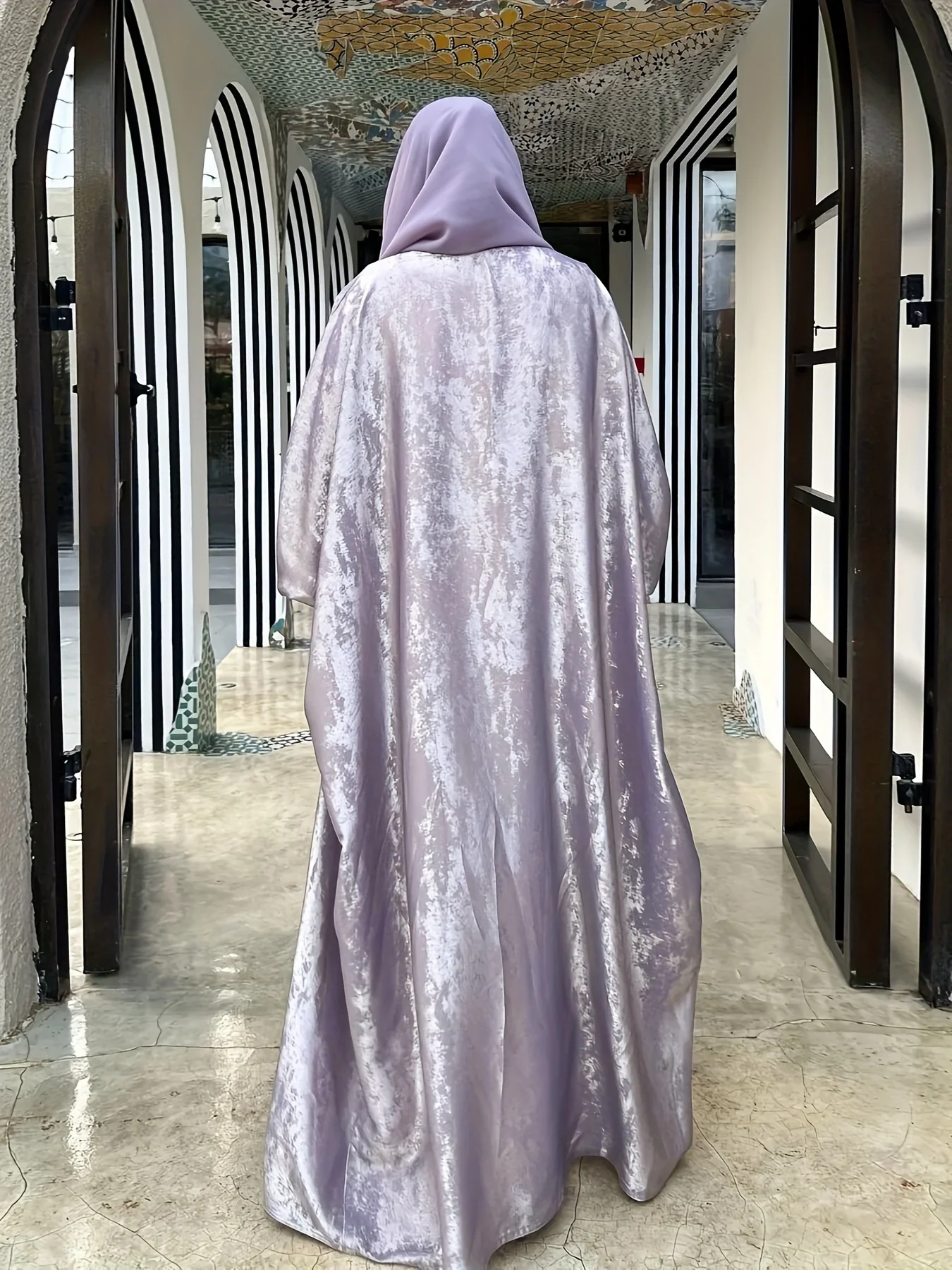 Sukienka Abaya Dubai, muzułmańska sukienka w czystym kolorze dla kobiet bez hidżabu i paska Sukienka Glint Abayas Dubai Abaya Pure Color of Clothes