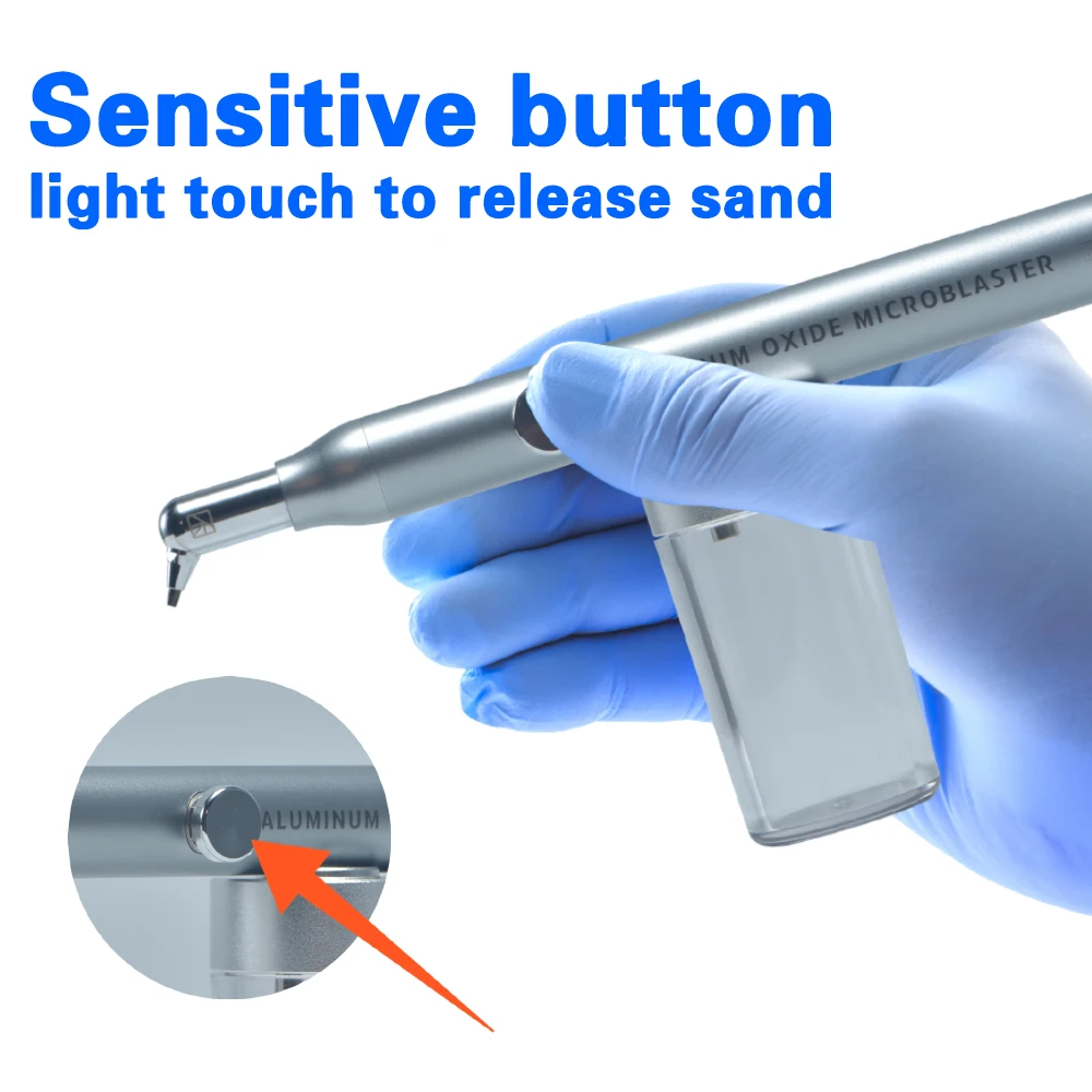 XND Dental Aluminum Oxide Micro Blaster with Water Spray Microetcher Alumina Sandblasting Gun Teeth Roughening& Whitening 2in1