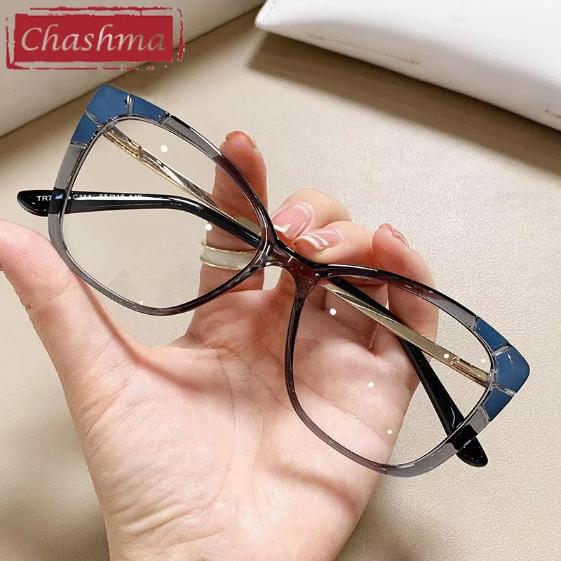 Chashma Prescription Glasses Women Optical Cat Eye Myopia Girls Eyeglasses Frames Recipe Lenses Eyewear Spring Hinge Spectacles