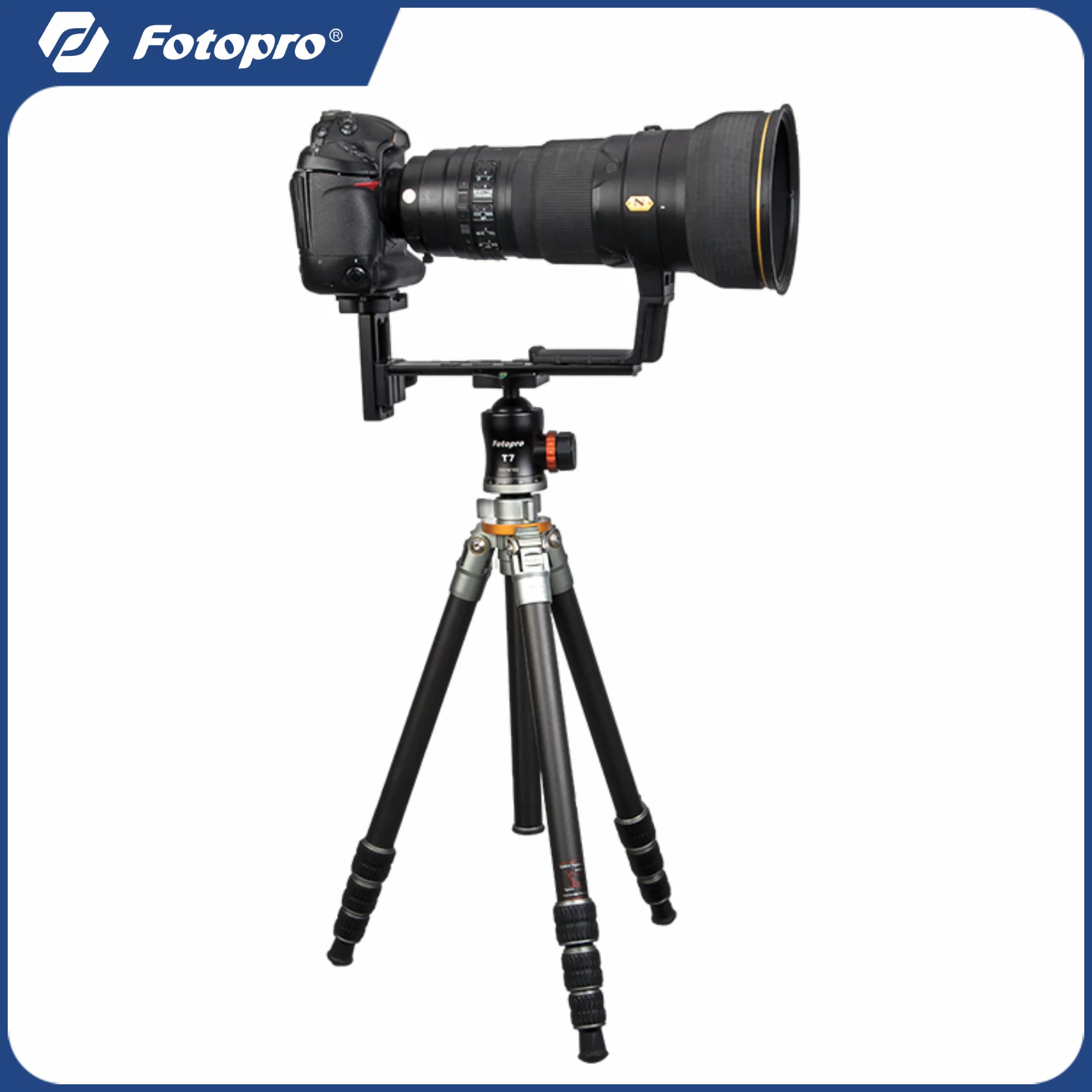 

Fotopro Carbon Fiber Tripod All-Weather Professional Camera Tripod for Camera Long Lens & Telescope T-64C PRO