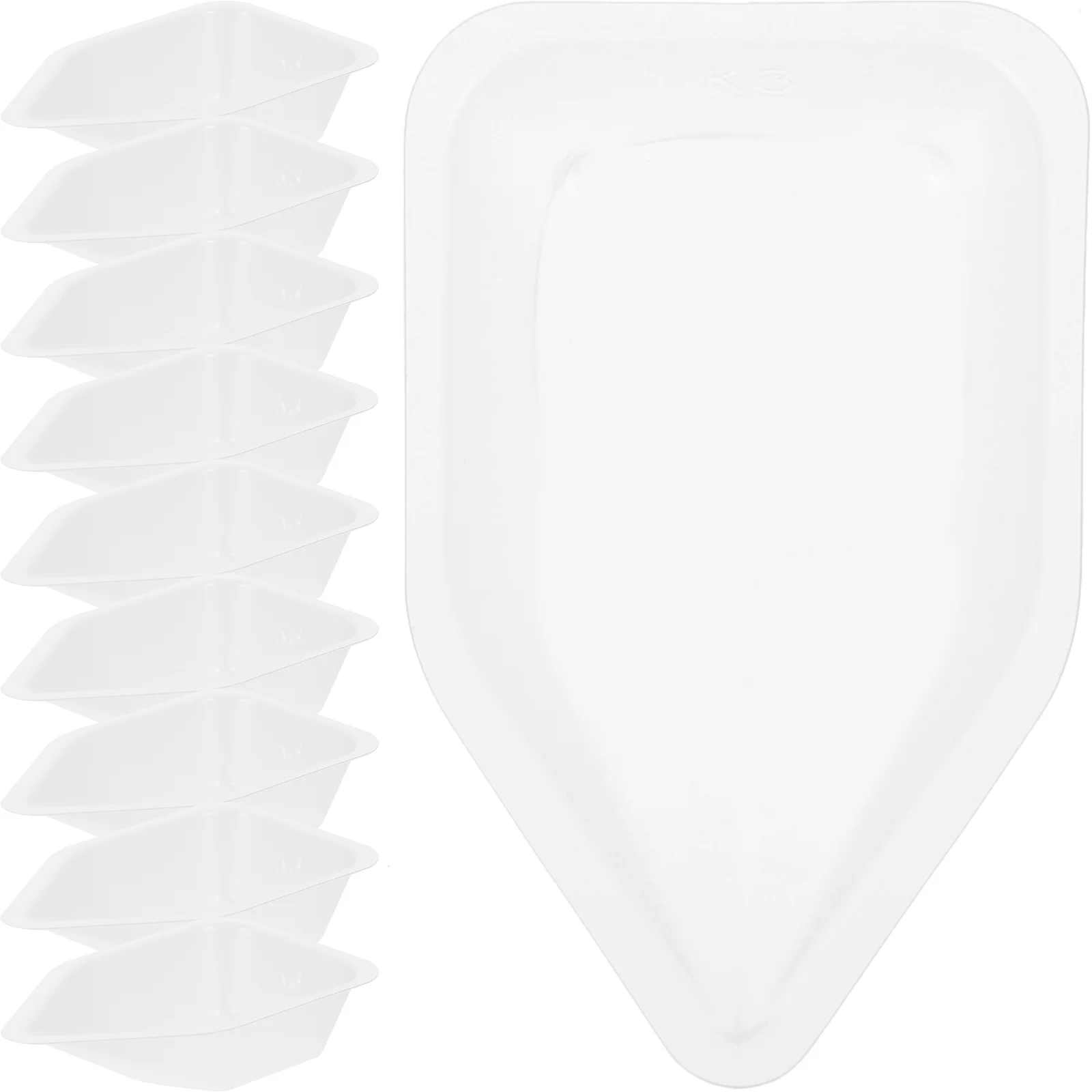 

10 Pcs Weighing Ship Boats for Powder Laboratory Dishes Reusable Plates Plastic Tray