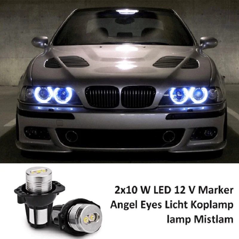 New Design 2PCS Angel Eye Halo Ring LED Bulbs for 3 Series Pre-LCI E90 E91 325i 2006-2012 Daytime Runing Lighting Bulb