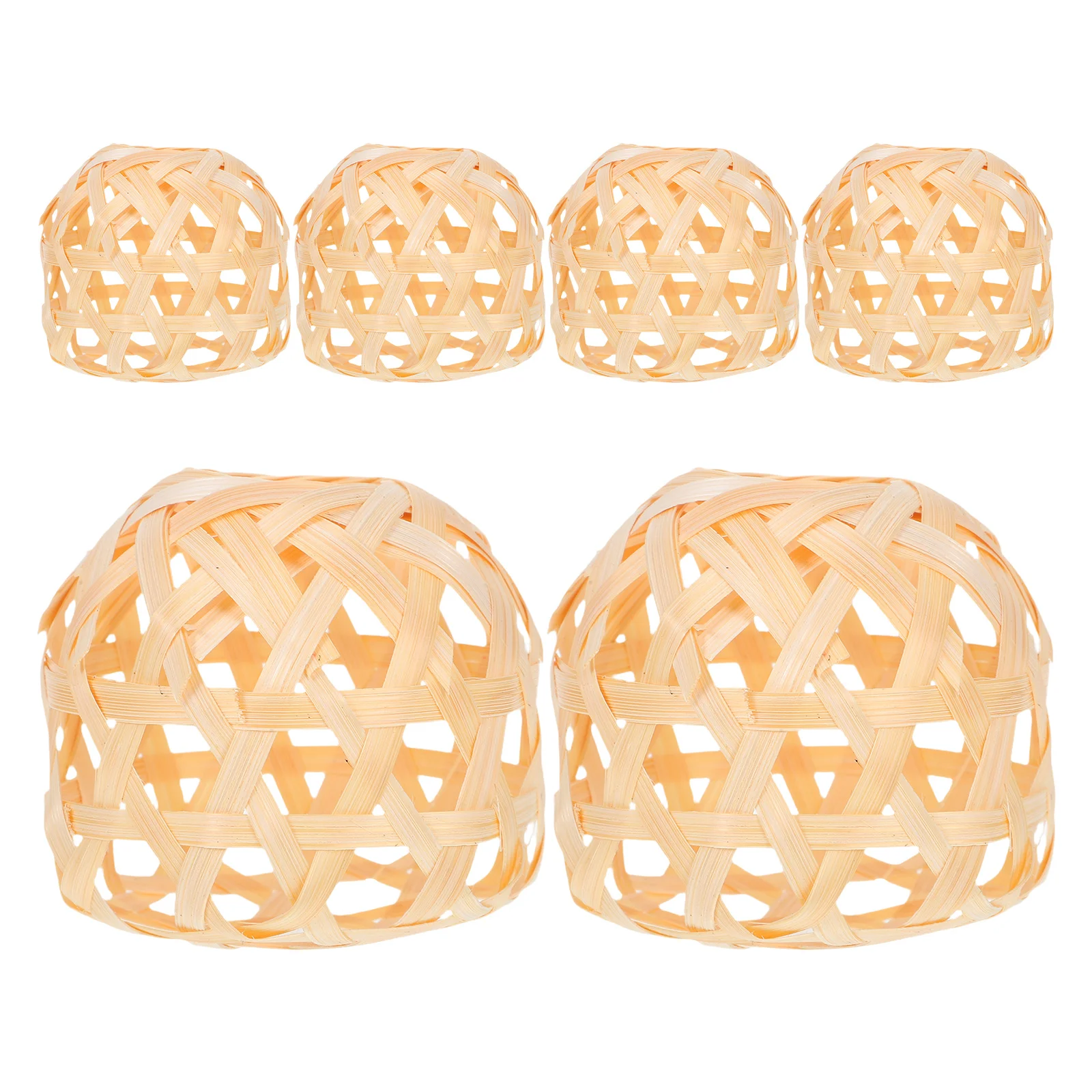 

6Pcs Bamboo Woven Lanterns Mini Decorative Hanging Lights for DIY Crafts Home Party Festival Rustic Decor Mini Bamboo Lanterns
