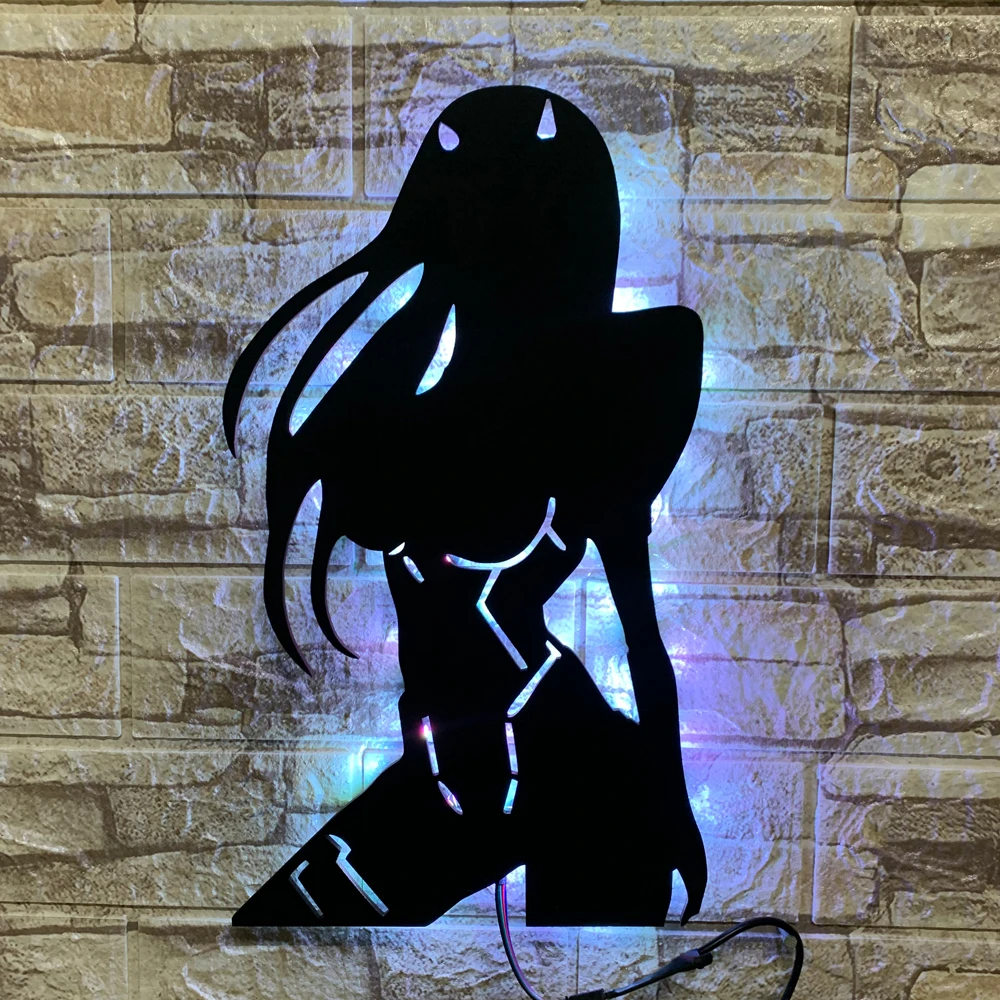 ZK50 Hot Selling Beautiful Girl Decorative Wall Lamp Indoor Bedroom Background Wall Luminous Night Light USB Plug-in Remote