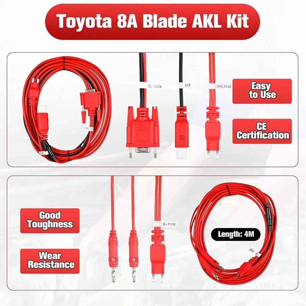 Para Toyota 8A Cable AKL llave no inteligente todas las llaves adaptador perdido funciona con APB112 G-Box2 G BOX2 herramienta de diagnóstico de coche calidad A +