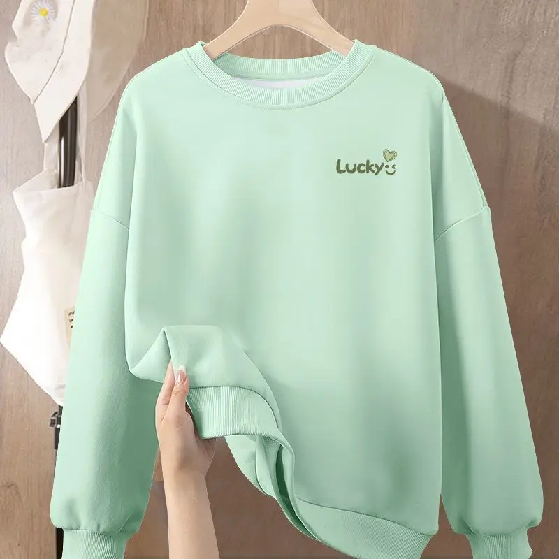 بلوزات نسائية Y2K مزينة باللون الوردي الجمالي ورقيقة ورقبة دائرية من الأمام والخلف بأحرف قوطية وسحاب قابل للتنفس ورياضة سميكة #1