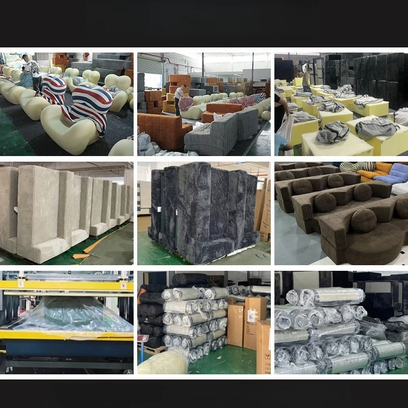 Compressed sponge sofa corduroy recliner integrated molding frameless compression sofa customization