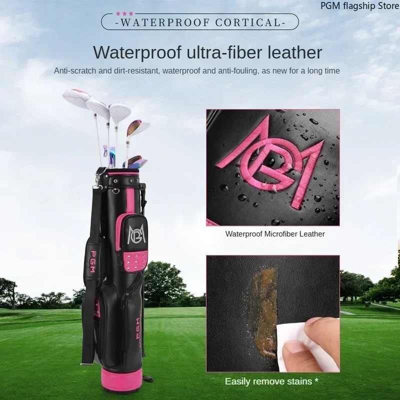 PGM-Bolsa de pistola de soporte de Golf, bolsa de Club ligera, impermeable y resistente a la suciedad, microfibra, gran capacidad, QIAB020
