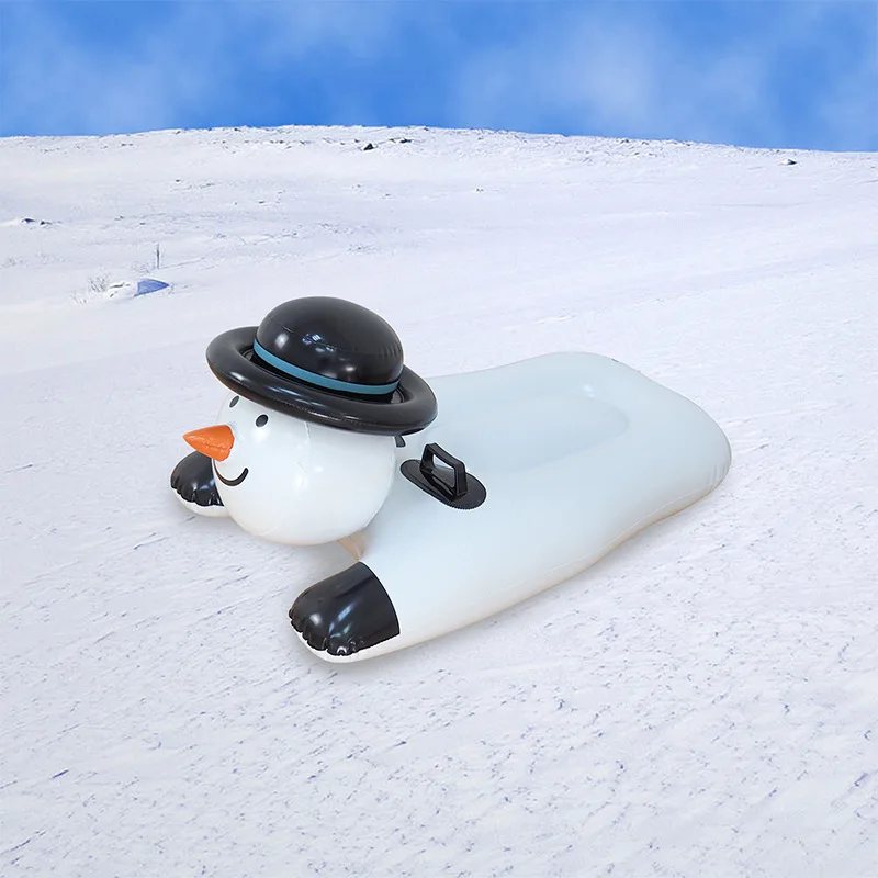 PVC Cold Resistant and Wear-resistant Material Inflatable Ski Board Snowman Skiing Circle Winter Christmas Sled Winter Ski Board