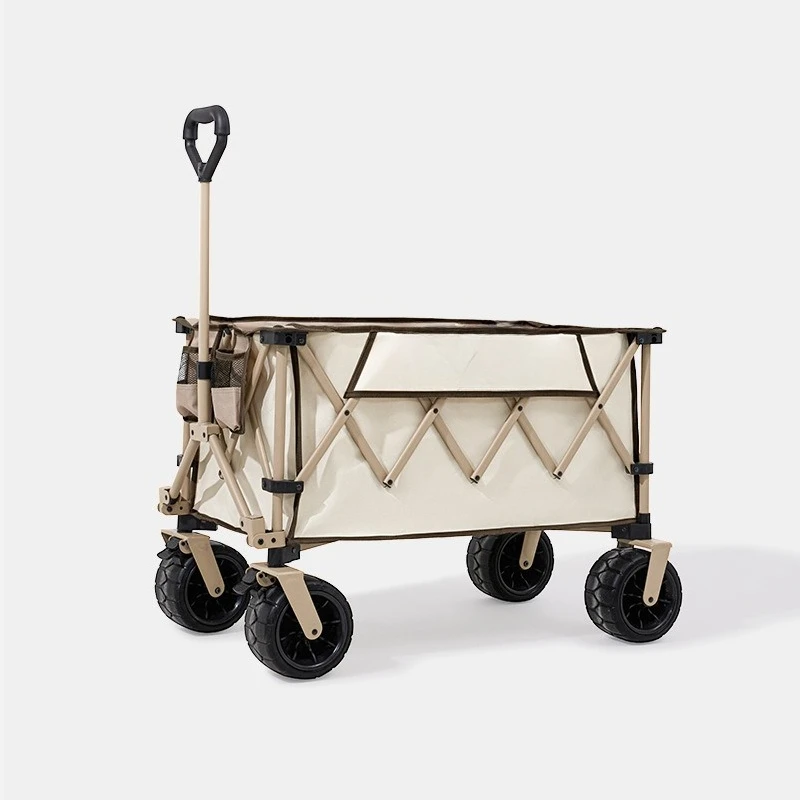 

The Co-branded Outdoor Oversized Camp Rider Pushes The Picnic Cart To Fold and Portable