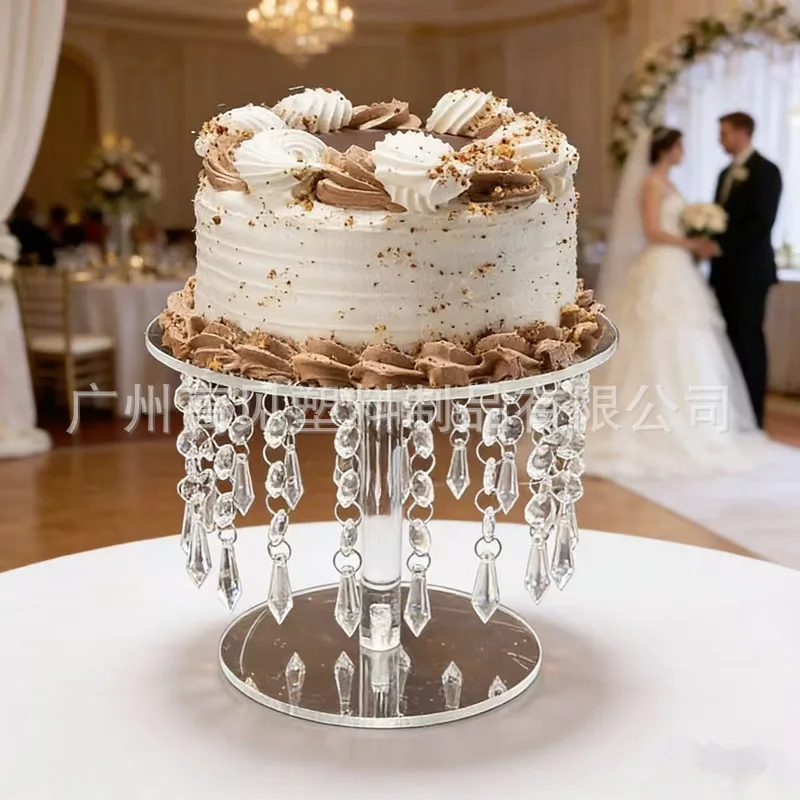Transparent crystal acrylic wedding dessert table cake rack combination set pastry tray western pastry tray decorative ornament
