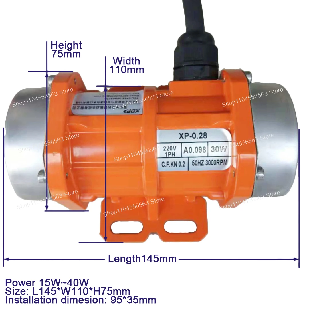 220 V AC einphasiger Beton-Vibrationsmotor und Geschwindigkeitsregler, 15 W–150 W, wasserdicht, für Vibrationssiebe, Industrie-Shaker