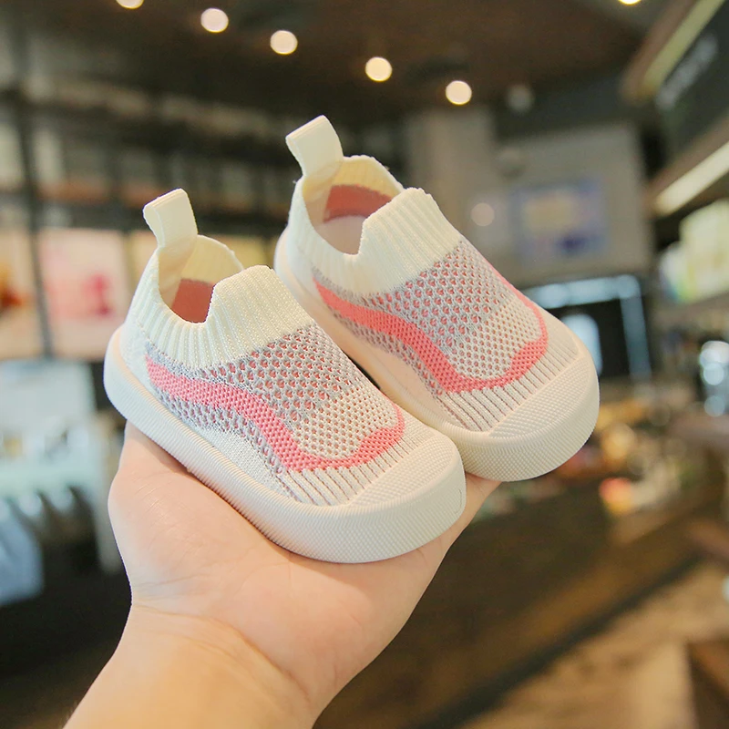 2024 New Baby Shoes Spring Summer Mesh Breathable Non-Slip Toddler Kids First Walkers Lightweight Slip-on Casual Sport Shoes