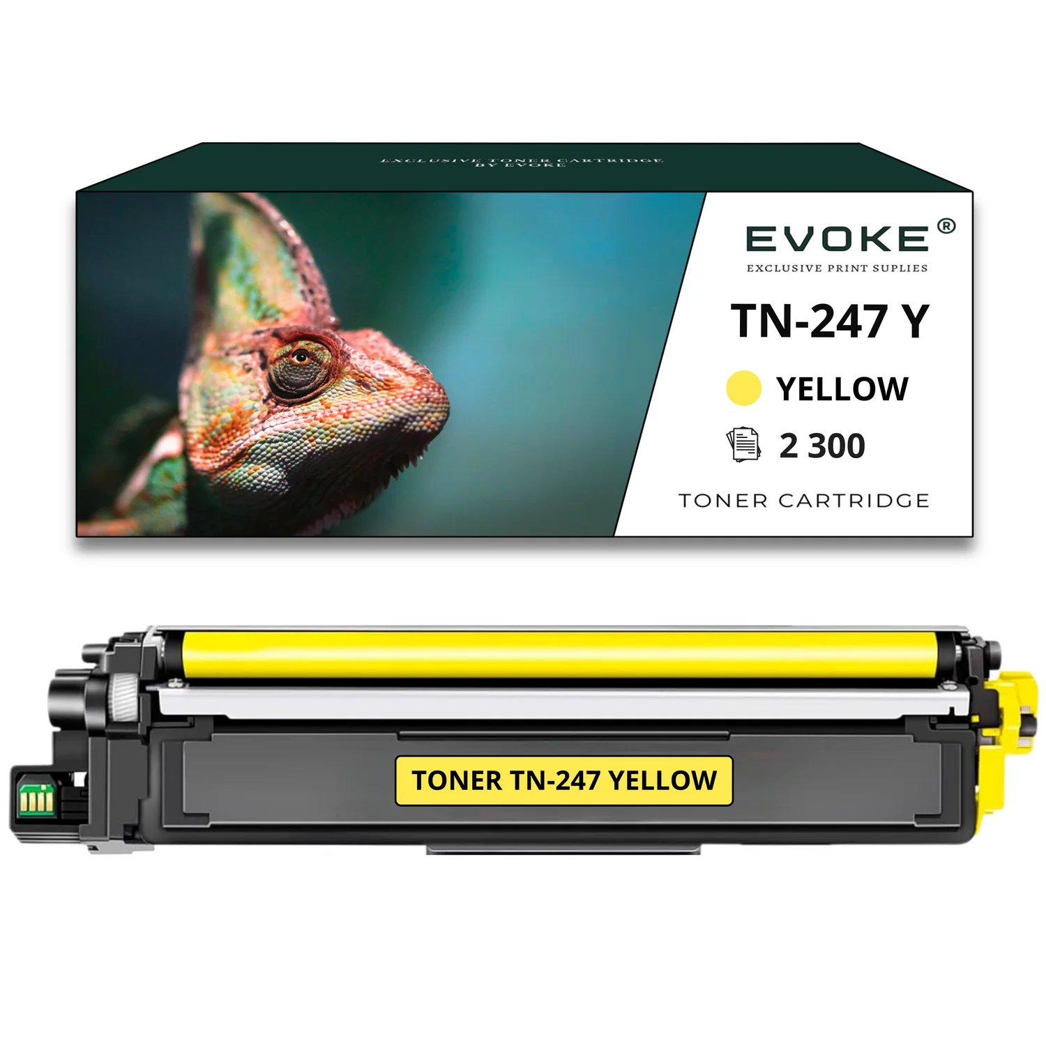Evoke Compatibele Toner voor Brother Tn-247Y Tn247Y Tn-247 Tn247 Geel 2300 Pagina's Dcp-L3510Cdw Dcp-L3550Cdw Hl-L3270 Mfc-L3770Cdw