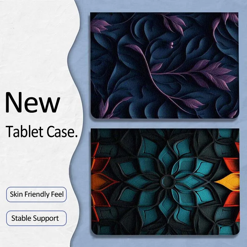 

Dark Purple Leaf Pattern Gift For Xiaoxin Lenovo Tab P12 Extreme Legion Y900 Idea Pro GT 12.1 2025 Foldable Tablet Case