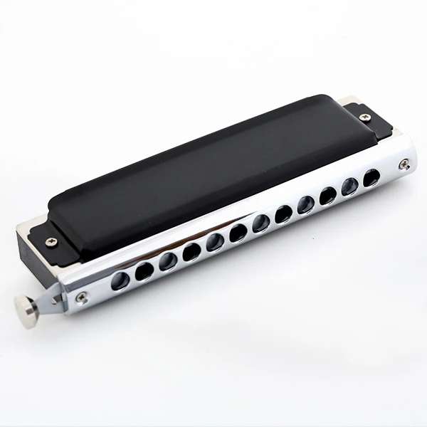 high-grade 12 holes harmonica chromatic scale  recommendation black harmonica