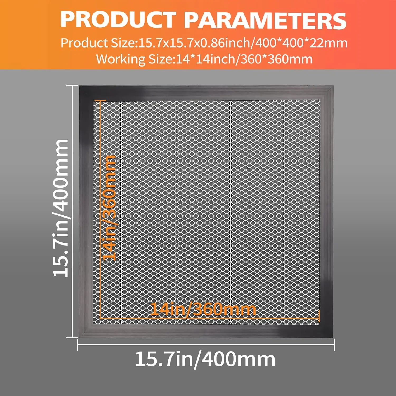 400/500mm Lasersnijden Honingraat Werktafel Board Stalen Paneel Platform voor Diode Lasergraveur Snijmachine 20 "15"