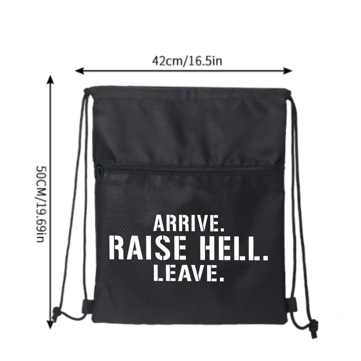 

Супер стильный рюкзак на шнурке Arrive Raise Hell Leave для мужчин и женщин, легкий повседневный рюкзак для повседневного ношения