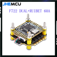 JHEMCU F7 Stack F722 Dual Flight Controller with RuiBet 60A ESC 3-6S 30.5*30.5mm for RC FPV Freestyle Drone