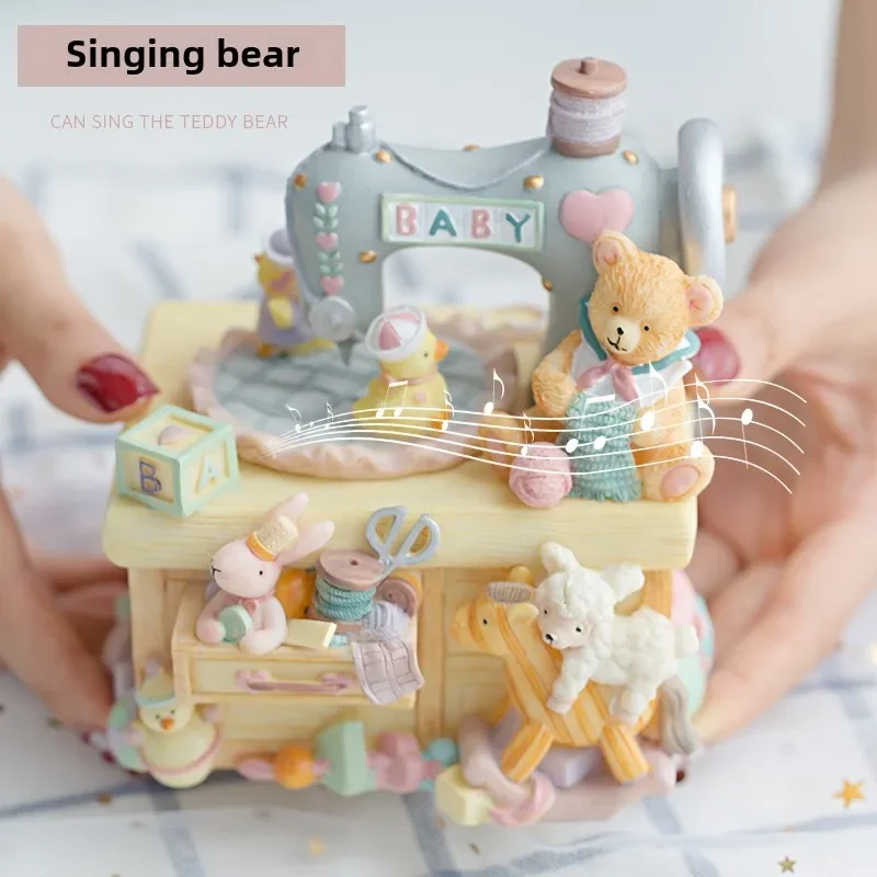 Rotatable music box Music box Girl's heart Little girl Children's New Year's birthday Valentine's Day gift No battery required