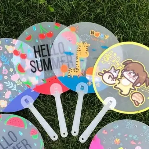 50 قطعة 5 سنتيمتر مروحة فارغة شفافة صغيرة الطفل الاطفال DIY بها بنفسك الفن مروحة حفل زفاف عيد ميلاد المفضلة اليدوية صديقة صديقها هدية #2