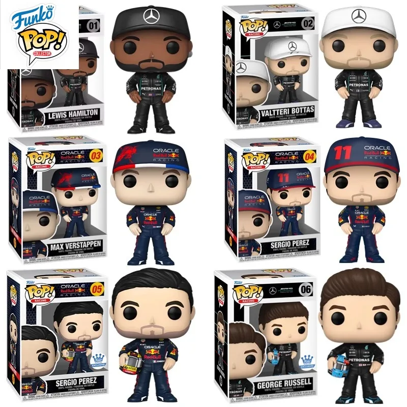 

In stock FUNKO POP Original F1 Racing Red Bull Verstappen Perez Can Play Figure Model Collection Holiday Gifts