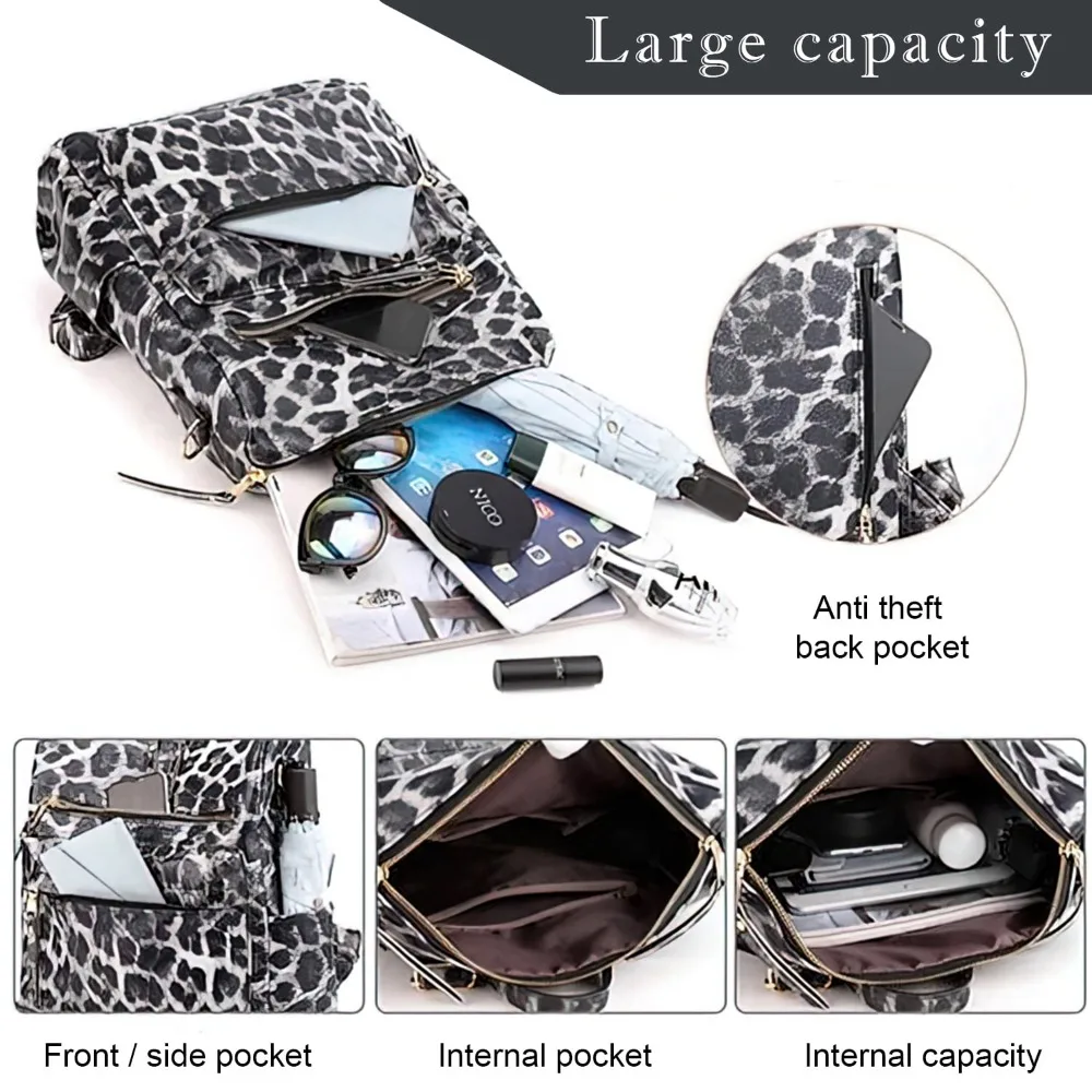 여성을위한 가죽 배낭 지갑 패션 다목적 디자인 가방 핸드백 어깨 가방 여행 가방