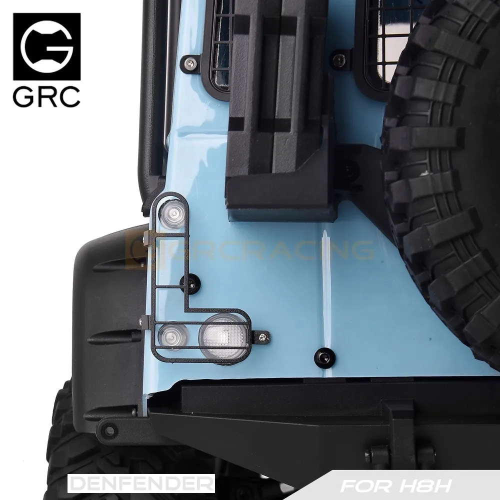 GRC H8H Defender Edelstahl Rücklicht Abdeckung Simulation Auto Shell Schutz Metall Blatt #   G190NS/NB