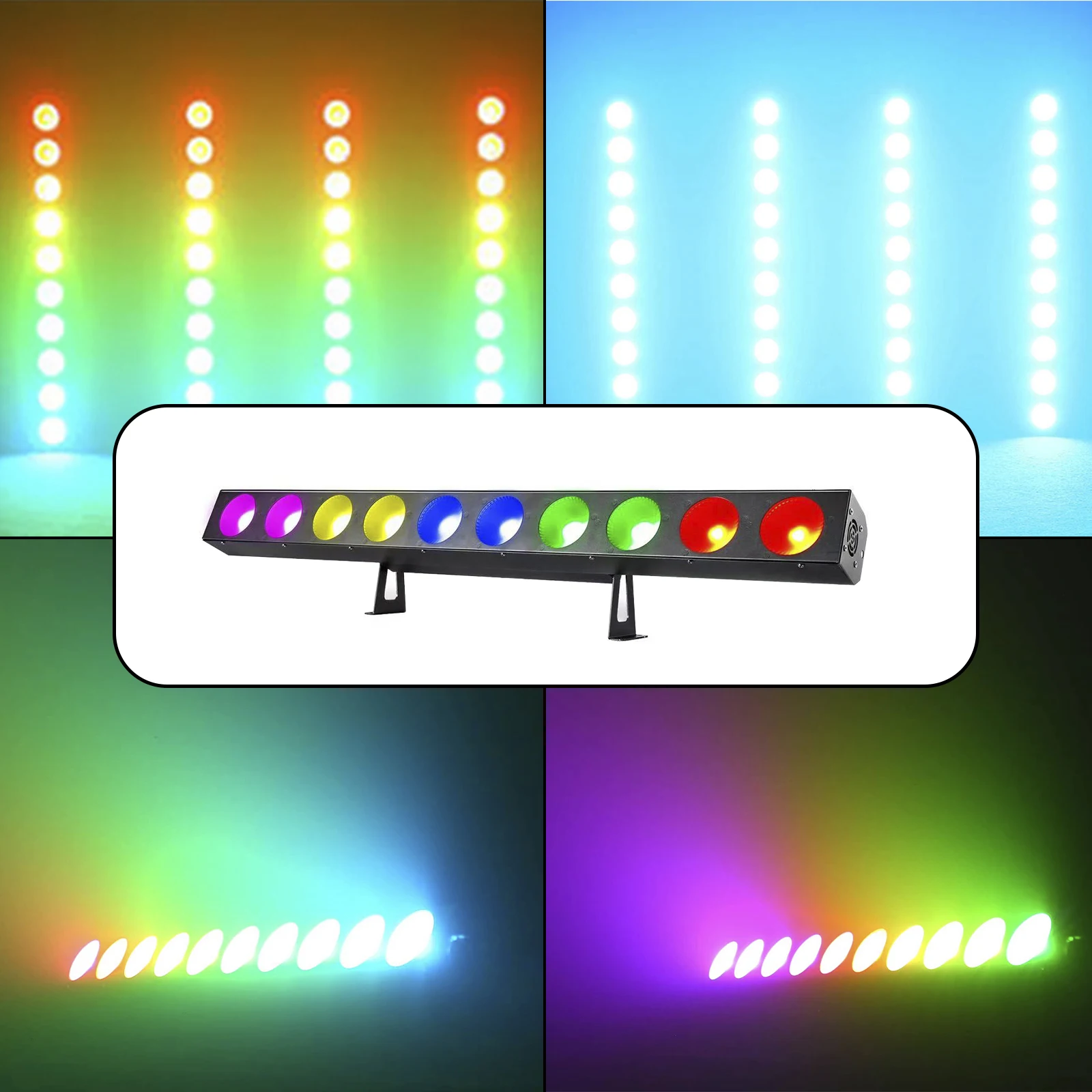 

120 Вт 10 шт. 4 в 1 светодиодные лампы с бусинами DMX512 сценический светильник COB Wash Light для DJ Party