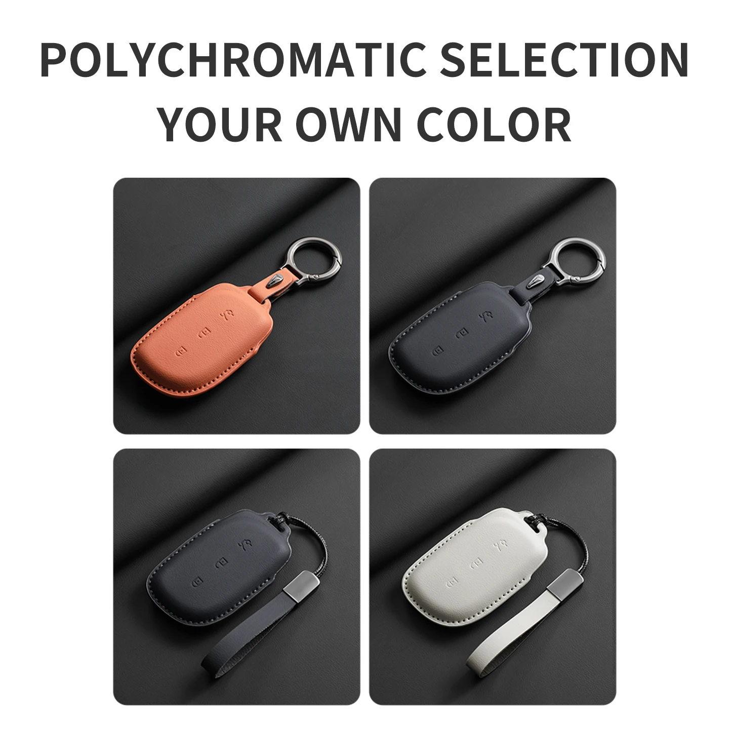 Car Remote Key Case Cover Shell Fob for Lynk & Co Z20 900 Z10 Original Car Color Leather Car Key Bag Decoratives Accessorie